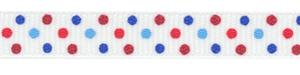 Patriotic Confetti Dots Grosgrain Ribbon