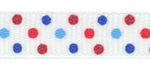 Patriotic Confetti Dots Grosgrain Ribbon