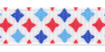 Patriotic Diamond Print Grosgrain