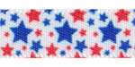 3/8" Patriotic Random Stars on Satin Ribbon