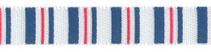 Patriotic Vertical Striped Print on 3/8" Satin Ribbon