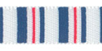 Patriotic Vertical Striped Print on 3/8" Satin Ribbon