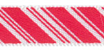 3/8" Peppermint Stick Satin Ribbon