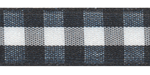 Plaid Ribbon Black Bold Check