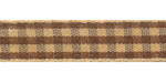 3/8" Plaid Ribbon Brown/Cream