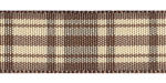 Plaid Ribbon Brown/Cream Tartan