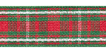 Plaid Ribbon Christmas Red/Green 