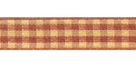 3/8" Plaid Ribbon Copper/Cream