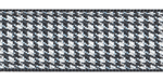 Plaid Ribbon Houndstooth Black and White