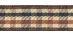 Plaid Ribbon Ivory/Brown/Copper 