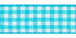 Plaid Ribbon Misty Turquoise