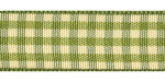 Plaid Ribbon Moss/Cream 