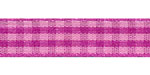 3/8" Plaid Ribbon Raspberry Swirl