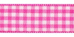 Plaid Ribbon Shocking Pink