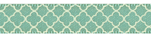 3/8" Quatrefoil Print on Sage Green Satin Ribbon SPOOL SALE!