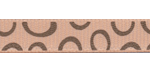 3/8" Random Circles Grosgrain Tan w/Brown HALF OFF!