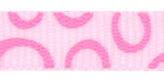 3/8" Random Circles Grosgrain Ribbon Pearl Pink w/Hot Pink Spool SALE!