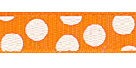 Random Dots Tangerine with White Dots