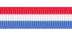 3/8" Red/White/Blue Striped Grosgrain 