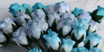 10 x 12 mm Rose Buds Mixed Blue Tone