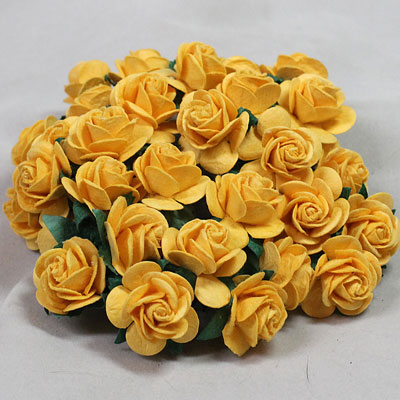 Wild Orchid Crafts Open Roses Dark Yellow