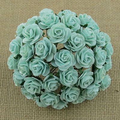 Wild Orchid Crafts Open Roses Pastel Green