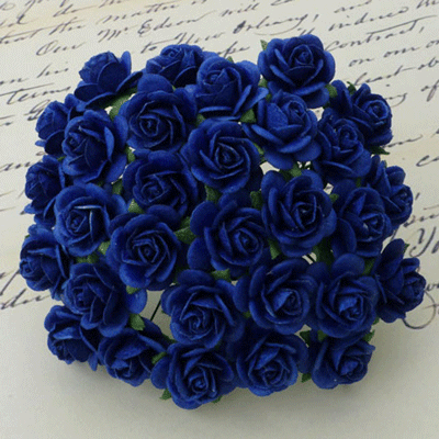 Wild Orchid Crafts Open Roses Royal Blue