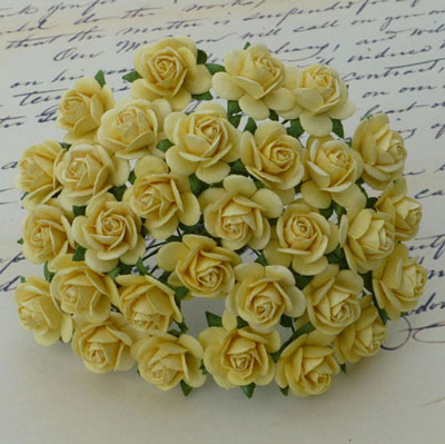 Wild Orchid Crafts Open Roses Yellow