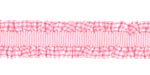 Elastic Double Ruffles Ribbon Bright Pink 