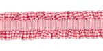 Elastic Double Ruffles Ribbon Red