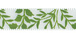 3/8" Fabulous Foliage Print on White Satin 