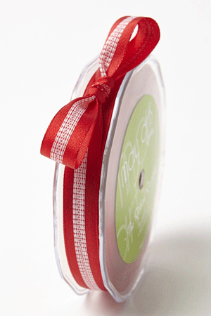 5/8" Satin with Stitched Center Ribbon Red SALE!