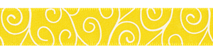 5/8" Satin Swirls Ribbon Daffodil