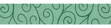 5/8" Satin Swirls Ribbon Forest Swirls on Sage Green SALE!