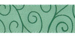 5/8" Satin Swirls Ribbon Forest Swirls on Sage Green SALE!