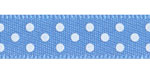 3/8" Satin Swiss Dots Ribbon Capri Blue