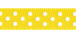 3/8" Satin Swiss Dots Ribbon Daffodil