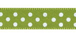 3/8" Satin Swiss Dots Ribbon Kiwi 