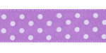 Satin Swiss Dots Ribbon Grape w/White Dots