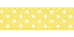 Satin Swiss Dots Ribbon Lemon