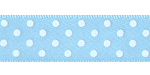 Satin Swiss Dots Ribbon Blue Topaz NEW WIDTH!