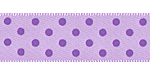 Satin Swiss Dots Ribbon Light Orchid w/Grape Dots