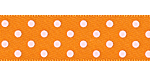 Satin Swiss Dots Ribbon Tangerine NEW WIDTH!