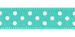 3/8" Satin Swiss Dots Ribbon Tropic