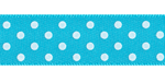 Satin Swiss Dots Ribbon Turquoise NEW WIDTH!