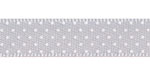 3/8" Satin Swiss Mini Dots Ribbon Shell Gray