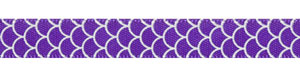 3/8" Shell Print on Regal Purple Satin Ribbon SPOOL SALE!