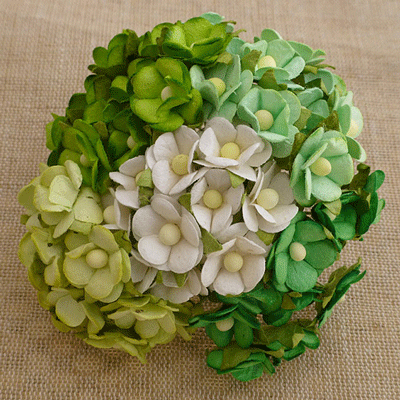 Wild Orchid Craft Sweetheart Blossoms Mixed Green & White