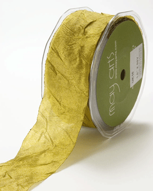 Silky Crush Olive Ribbon