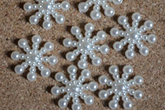 12mm White Pearl Resin Snowflake Beads RESTOCKED!